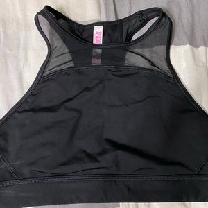 PINK black and mesh sports bra